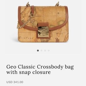 NWT Alviero Martini 1 Classe Geo Classic Crossbody bag with snap closure
